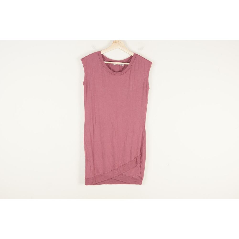 Athleta Cap Sleeve Abyss Criss Cross Soft Modal Knit Mauve Pink Womens Sz XXS